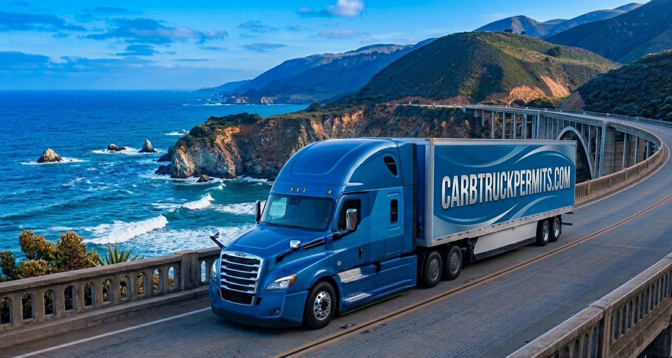 California highway and Golden Gate — CARB truck permits at carbtruckpermits.com
